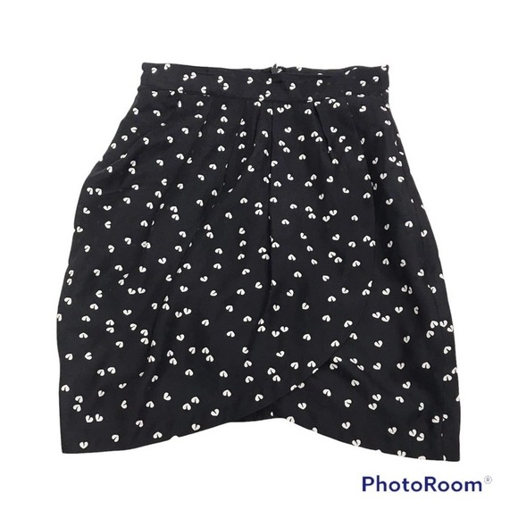 Yumi Kim broken heart black and white mini skirt size XS - Picture 1 of 9